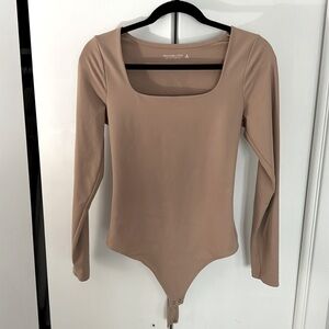 Abercrombie nude long sleeve bodysuit